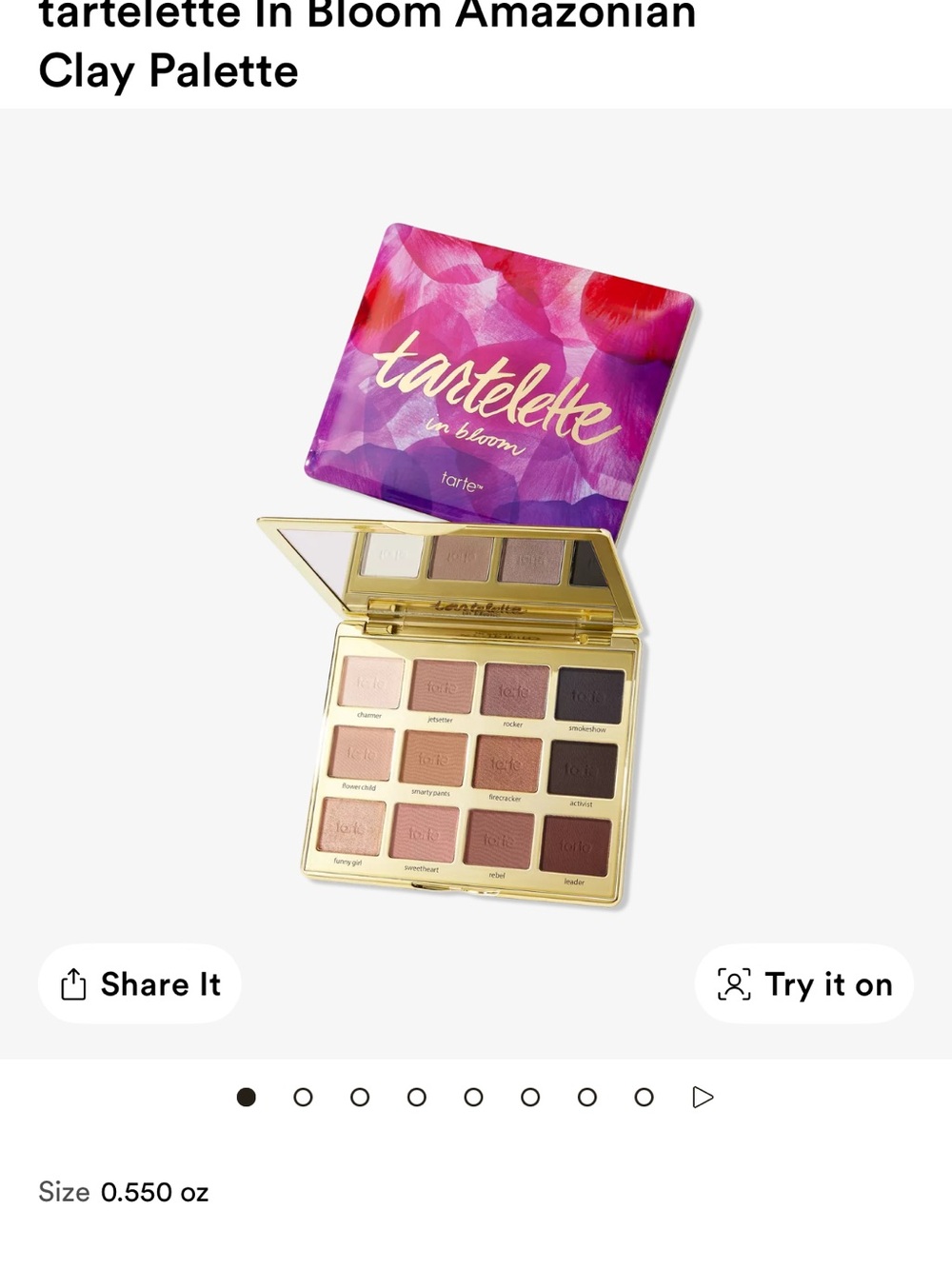 tartelette In Bloom Eyeshadow Palette by tarte